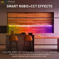 کیت کامل ریسه نورپردازی RGBIC هوشمند وای فای/بلوتوث RGBIC Smart LED Strip Lights