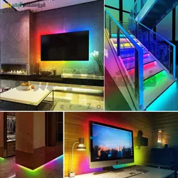 کیت کامل ریسه نورپردازی RGBIC هوشمند وای فای/بلوتوث RGBIC Smart LED Strip Lights