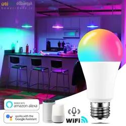 لامپ هوشمند وای فای مدل 10 واتی RGB Smart LED Light Bulb (WiFi - App) + Remote Control