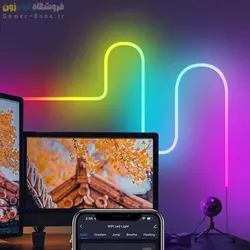 کیت کامل ریسه نئونی/سیلیکونی انعطاف پذیر هوشمند وای فای/بلوتوث RGBIC LED Neon Rope Light Full Kit