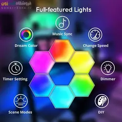 پنل دیواری هوشمند شش ضلعی Hexagon Light RGBIC LED (WiFi) Wall Panels