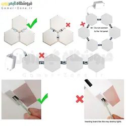 پنل دیواری هوشمند شش ضلعی Hexagon Light RGBIC LED (WiFi) Wall Panels