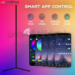 آباژور زمینی هوشمند گیمینگ RGBIC Smart Corner Floor LED Lamp