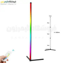 آباژور زمینی هوشمند گیمینگ RGBIC Smart Corner Floor LED Lamp