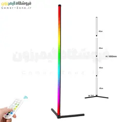 آباژور زمینی هوشمند گیمینگ RGBIC Smart Corner Floor LED Lamp