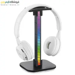 استند و پایه نگهدارنده هدست/هدفون با نورپردازی RGB Headphone Stand / Headset Stand with Pickup Music Rhythm Light