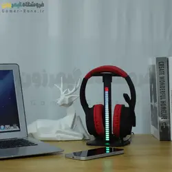 استند و پایه نگهدارنده هدست/هدفون با نورپردازی RGB Headphone Stand / Headset Stand with Pickup Music Rhythm Light