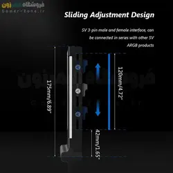 براکت و استند عمودی کارت گرافیک کول مون مدل Coolmoon CM-GH2 ARGB Vertical GPU Support Bracket/Stand