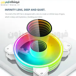 فن کیس کول مون مدل Coolmoon WF1 ARGB 12CM Case Fan PWM Temperature Control
