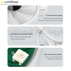 فن کیس کول مون مدل Coolmoon WF1 ARGB 12CM Case Fan PWM Temperature Control