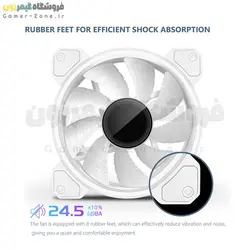 فن کیس کول مون مدل Coolmoon WF1 ARGB 12CM Case Fan PWM Temperature Control