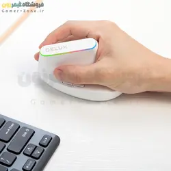 موس ارگونومیک بیسیم دیلاکس مدل Delux M618C Ergonomic Vertical Wireless Mouse