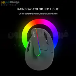 موس ارگونومیک بیسیم دیلاکس مدل Delux M618C Ergonomic Vertical Wireless Mouse