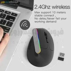 موس ارگونومیک بیسیم دیلاکس مدل Delux M618C Ergonomic Vertical Wireless Mouse