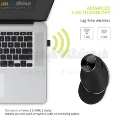 موس ارگونومیک بیسیم دیلاکس مدل Delux M618 Plus Vertical Ergonomic Wireless Mouse