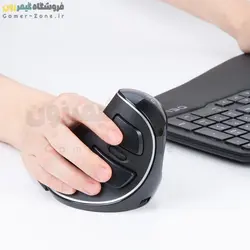 موس ارگونومیک بیسیم دیلاکس مدل Delux M618 Plus Vertical Ergonomic Wireless Mouse