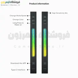 لایت بار سه بعدی دو طرفه هوشمند همگام سازی با موزیک ARGB 3D Pickup Light Bar Music Sync