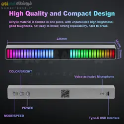 لایت بار هوشمند همگام سازی با موزیک (40LED / بدنه فلزی) ARGB Pickup Light Bar Music Sync 40LEDs Version