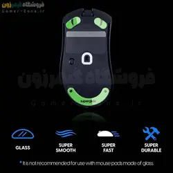 اسکیت شیشه ای (گلس) موس ریزر SuperGlide Premium Tempered Glass Mouse Feet/Skates for Razer DeathAdder V3 Pro