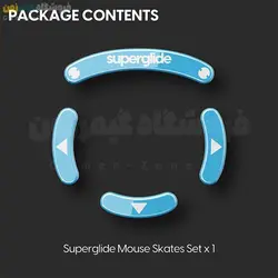 اسکیت شیشه ای (گلس) موس لاجیتک جی پرو وایرلس SuperGlide Premium Tempered Glass Mouse Feet/Skates for Logitech G Pro Wireless