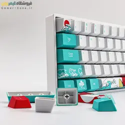 مجموعه کامل کیکپ طرح Coral Sea کیبورد مکانیکال Coral Sea PBT DoubleShot Keycaps Full Set