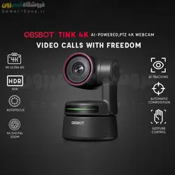 وب کم 4K مجهز به هوش مصنوعی آبسبات تاینی مدل OBSBOT Tiny 4K AI PTZ Webcam