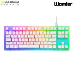 کیبورد گیمینگ مکانیکال بدنه شفاف وومیر مدل Womier K87 RGB - TKL Hot Swappable Mechanical Gaming Keyboard