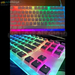 کیبورد گیمینگ مکانیکال بدنه شفاف وومیر مدل Womier K87 RGB - TKL Hot Swappable Mechanical Gaming Keyboard