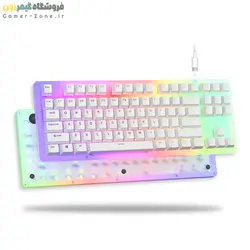 کیبورد گیمینگ مکانیکال بدنه شفاف وومیر مدل Womier K87 RGB - TKL Hot Swappable Mechanical Gaming Keyboard