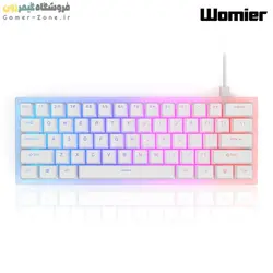 کیبورد گیمینگ مکانیکال بدنه شفاف وومیر مدل Womier K61 RGB - Hot Swappable 60% Mechanical Gaming Keyboard