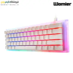 کیبورد گیمینگ مکانیکال بدنه شفاف وومیر مدل Womier K61 RGB - Hot Swappable 60% Mechanical Gaming Keyboard