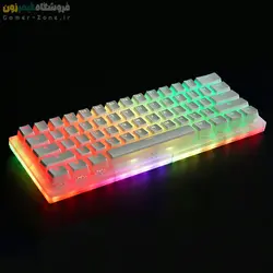 کیبورد گیمینگ مکانیکال بدنه شفاف وومیر مدل Womier K61 RGB - Hot Swappable 60% Mechanical Gaming Keyboard