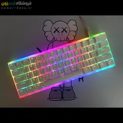 کیبورد گیمینگ مکانیکال بدنه شفاف وومیر مدل Womier K61 RGB - Hot Swappable 60% Mechanical Gaming Keyboard