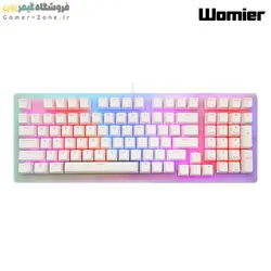 کیبورد گیمینگ مکانیکال بدنه شفاف وومیر مدل Womier K98 RGB - Hot Swappable Mechanical Gaming Keyboard