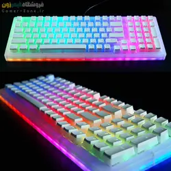 کیبورد گیمینگ مکانیکال بدنه شفاف وومیر مدل Womier K98 RGB - Hot Swappable Mechanical Gaming Keyboard