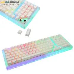 کیبورد گیمینگ مکانیکال بدنه شفاف وومیر مدل Womier K98 RGB - Hot Swappable Mechanical Gaming Keyboard