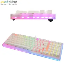 کیبورد گیمینگ مکانیکال بدنه شفاف وومیر مدل Womier K98 RGB - Hot Swappable Mechanical Gaming Keyboard