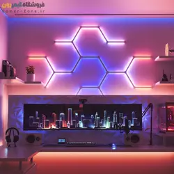 پنل روشنایی خطی هوشمند 21 تکه نانولیف Nanoleaf Lines 60 Degrees Starter Kit (21 Lines)