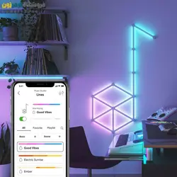 پنل روشنایی خطی هوشمند 15 تکه نانولیف Nanoleaf Lines 60 Degrees Starter Kit (15 Lines)