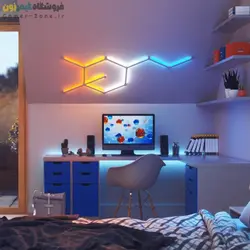 پنل روشنایی خطی هوشمند 12 تکه نانولیف Nanoleaf Lines 60 Degrees Starter Kit (12 Lines)