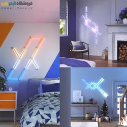 پنل روشنایی خطی هوشمند 12 تکه نانولیف Nanoleaf Lines 60 Degrees Starter Kit (12 Lines)