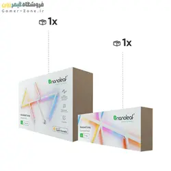 پنل روشنایی خطی هوشمند 12 تکه نانولیف Nanoleaf Lines 60 Degrees Starter Kit (12 Lines)