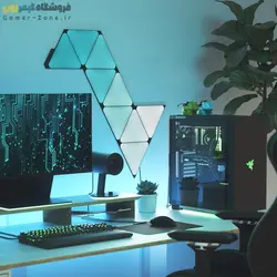 پنل روشنایی مثلثی مشکی هوشمند 9 تکه نانولیف لیمیتید ادیشن Nanoleaf Shapes Limited Edition Ultra Black Triangles Smarter Kit (9 Panels)