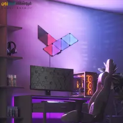 پنل روشنایی مثلثی مشکی هوشمند 9 تکه نانولیف لیمیتید ادیشن Nanoleaf Shapes Limited Edition Ultra Black Triangles Smarter Kit (9 Panels)