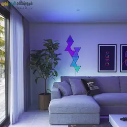 پنل روشنایی مثلثی مشکی هوشمند 9 تکه نانولیف لیمیتید ادیشن Nanoleaf Shapes Limited Edition Ultra Black Triangles Smarter Kit (9 Panels)