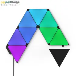 پنل روشنایی مثلثی مشکی هوشمند 9 تکه نانولیف لیمیتید ادیشن Nanoleaf Shapes Limited Edition Ultra Black Triangles Smarter Kit (9 Panels)