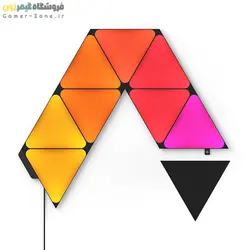 پنل روشنایی مثلثی مشکی هوشمند 9 تکه نانولیف لیمیتید ادیشن Nanoleaf Shapes Limited Edition Ultra Black Triangles Smarter Kit (9 Panels)