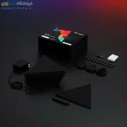 پنل روشنایی مثلثی مشکی هوشمند 9 تکه نانولیف لیمیتید ادیشن Nanoleaf Shapes Limited Edition Ultra Black Triangles Smarter Kit (9 Panels)