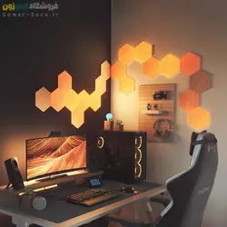 پنل روشنایی شش ضلعی هوشمند 16 تکه / 19 تکه / 22 تکه نانولیف طرح چوب Nanoleaf Elements Hexagons Wood Look Starter Kit (16 / 19 / 22 Panels)