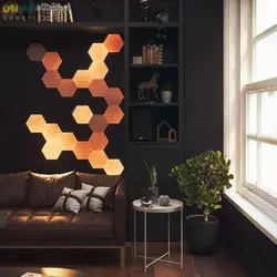 پنل روشنایی شش ضلعی هوشمند 16 تکه / 19 تکه / 22 تکه نانولیف طرح چوب Nanoleaf Elements Hexagons Wood Look Starter Kit (16 / 19 / 22 Panels)